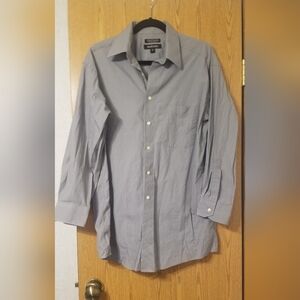 Murano Blended Broadcloth Button-Up Shirt 16/32